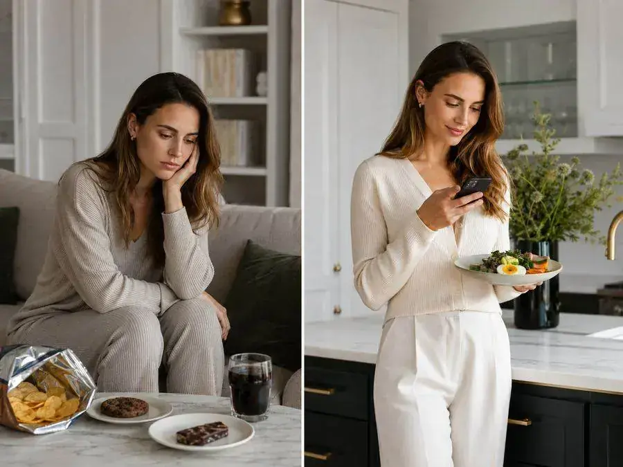 Before and after healthy choices